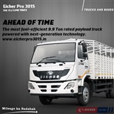 Eicher Pro 3015 - The most fuel-efficient 9.9T rated payload truck - O